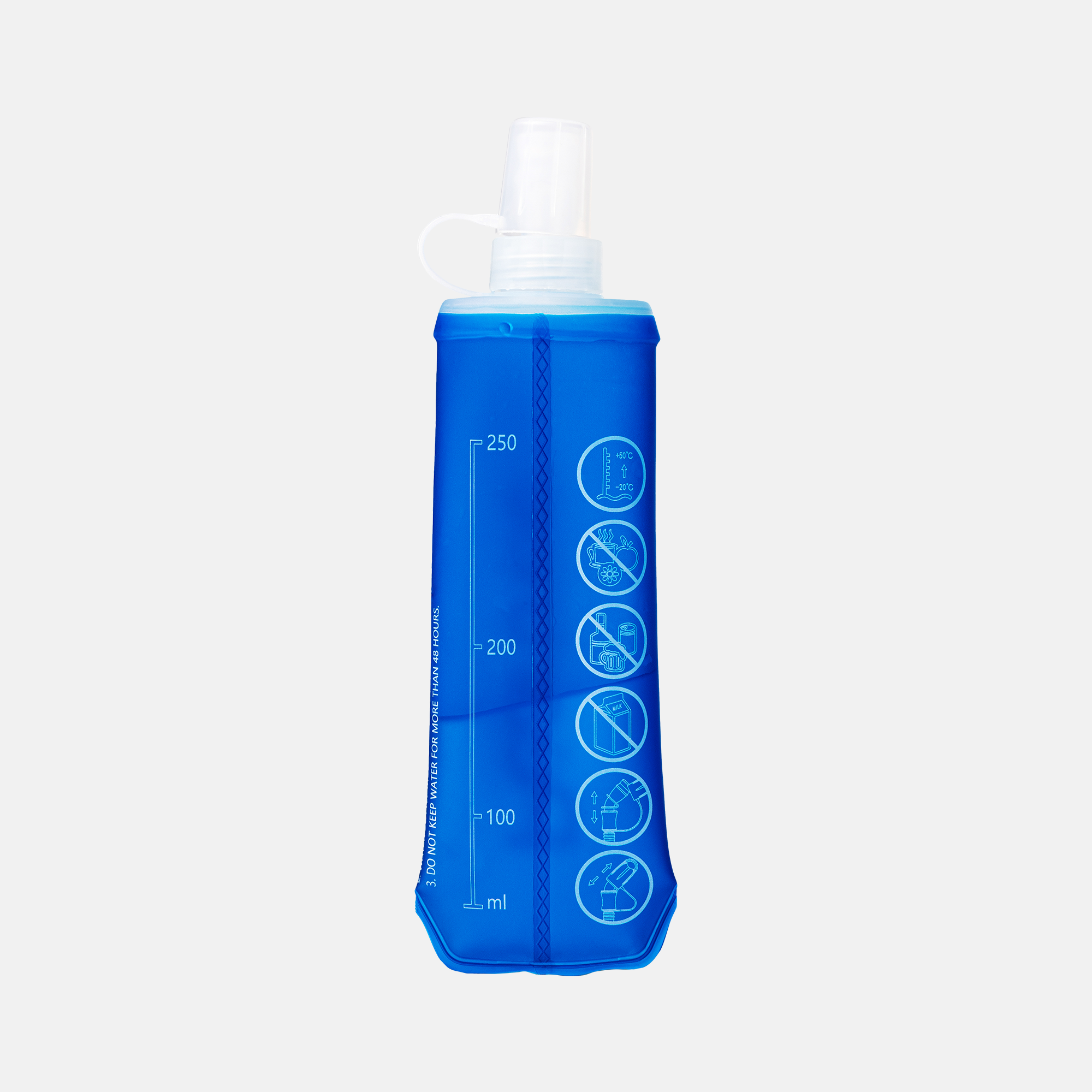 QuickFuel Water Bottle Straw Blue 250ml – Leakproof & BPA-Free