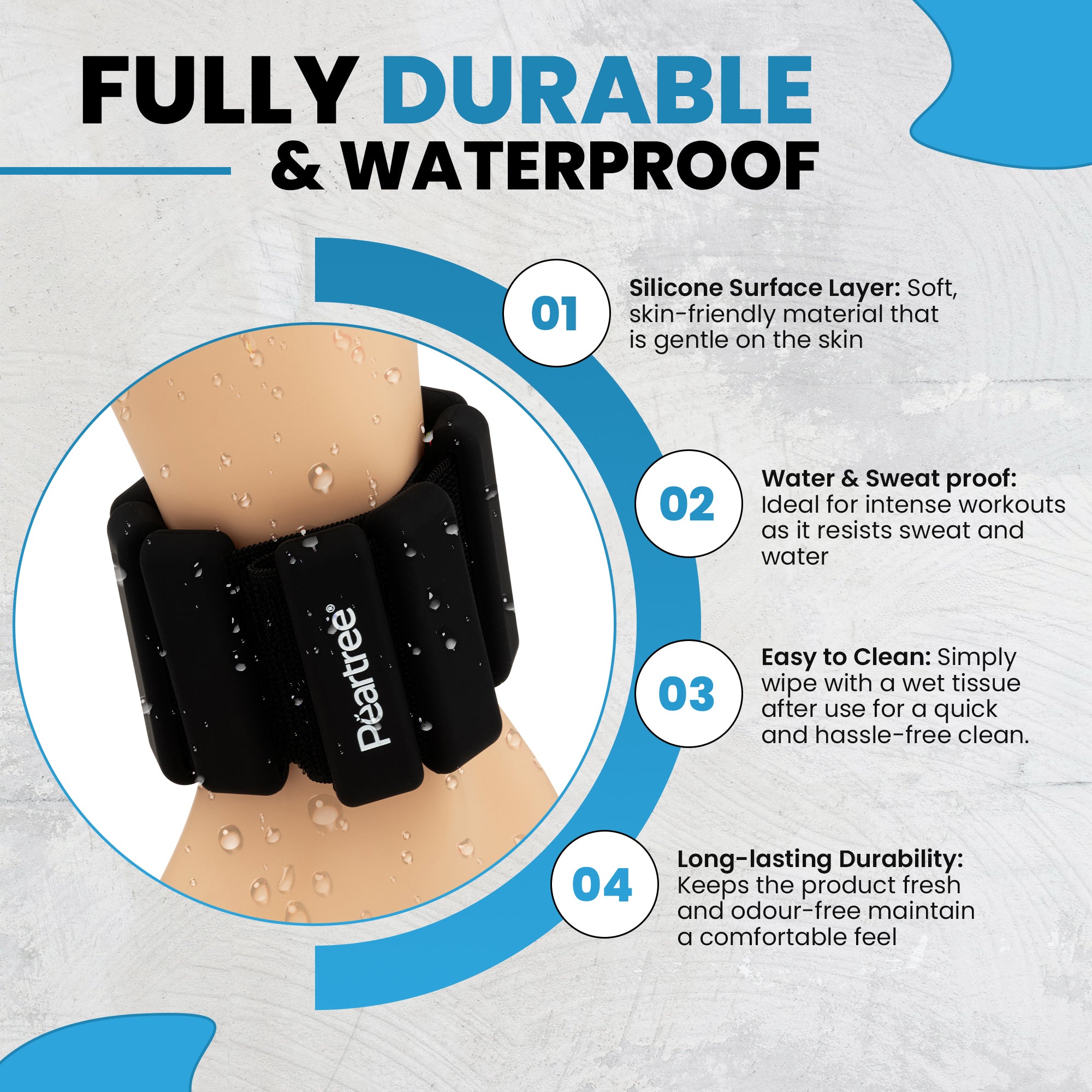 EASY-W8 Black 1KG – Wearable Weighted Bracelet & Weights