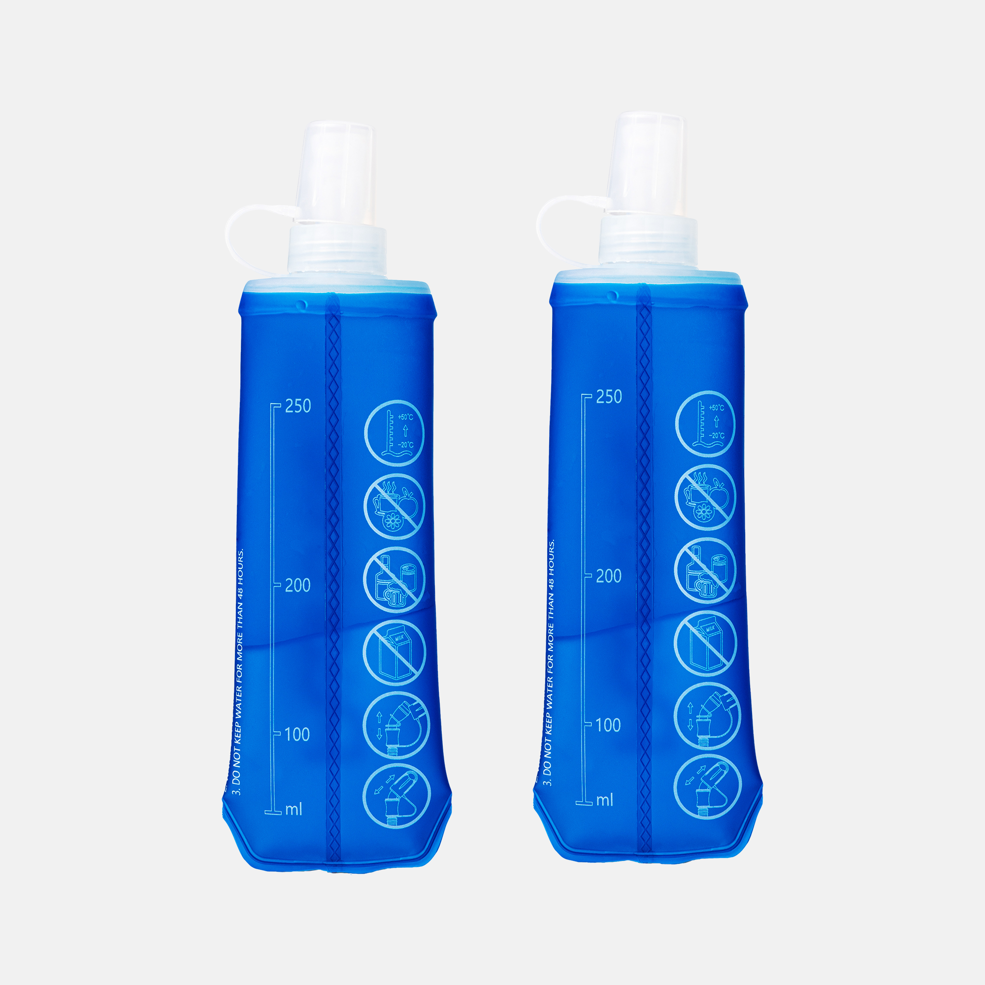 QuickFuel Soft Flask Blue 250ml-2Pack